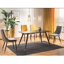 Стол обеденный SIGNAL CYRYL I эффект черного камня/черный/золотой 140/80